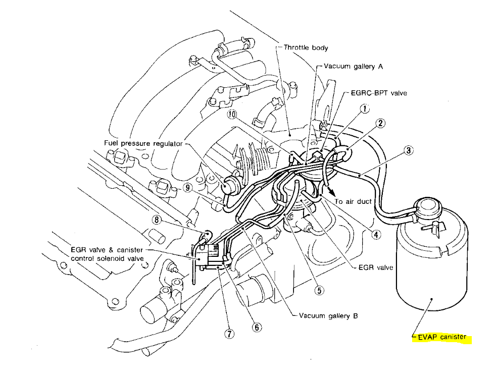 1988 Nissan maxima vacuum hose diagram #6
