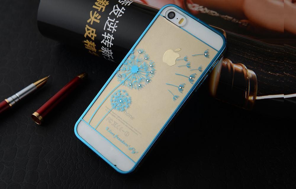Luxury Ultra thin Electroplate Metal Clear back case cover for iPhone5