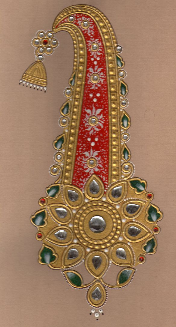 Rajasthani Maharaja Maharani King Queen HANDMADE Embossed Jewel