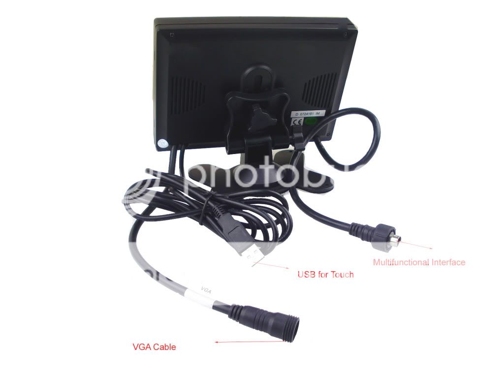 Accessories 1pc 7 LCD Touch Monitor, black and silvery color is