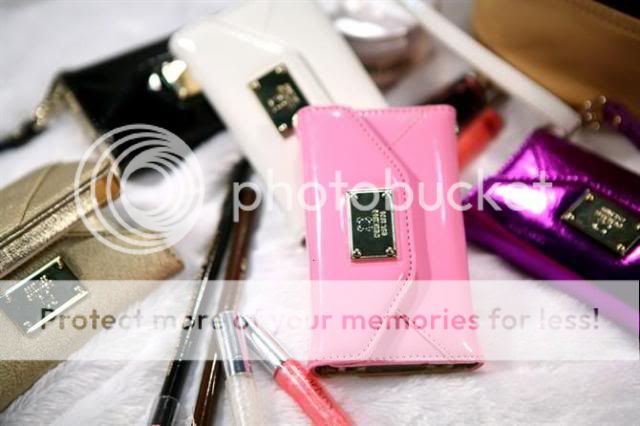   Leather and card Bag wallet bag holder Case Cover for iPhone 4 Pink